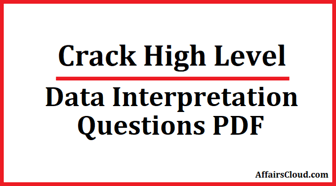 Data Interpretation Questions PDF