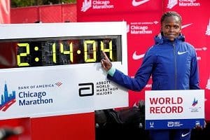 Kenyan marathon runner Brigid kosgei