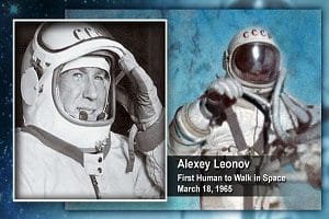 Leonov, the first human to walk in space