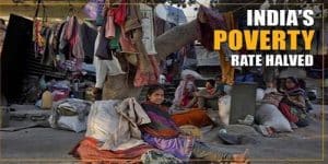 Poverty rate halves in India after 1990s