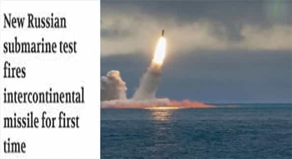 russian intercontinental missile test