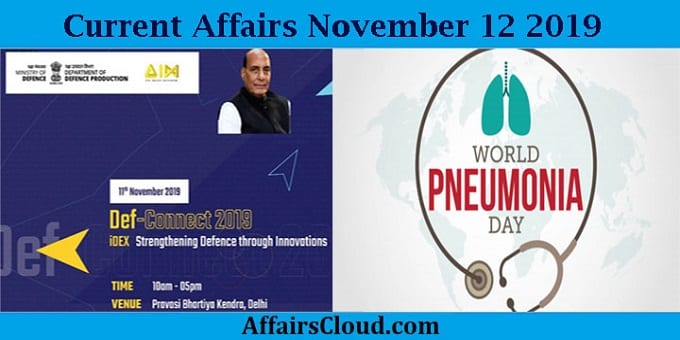 Current Affairs November 12 2019 new