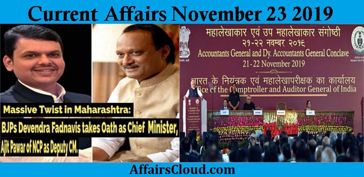 Current Affairs Today November 23 2019