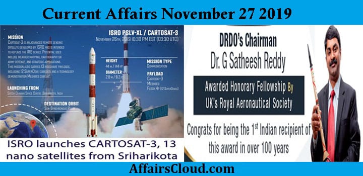 Current Affairs Today November 27 2019