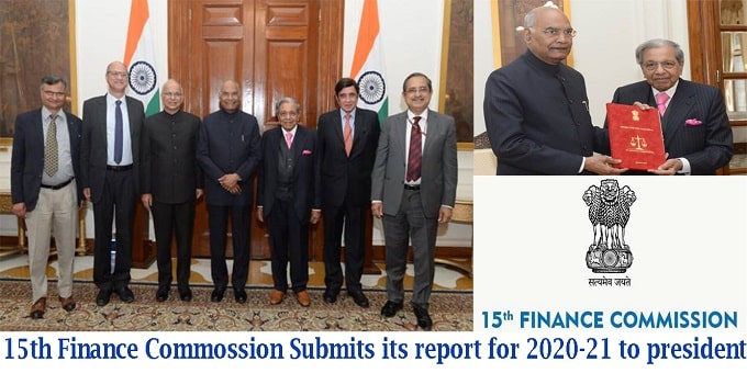 15th Finance Commission submits its report for 2020-21