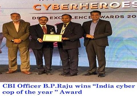 CBI officer B P Raju wins' India CyberCop of the Year' award