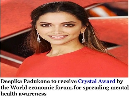 Deepika Padukone wins Crystal Award for spreading awareness about mental health