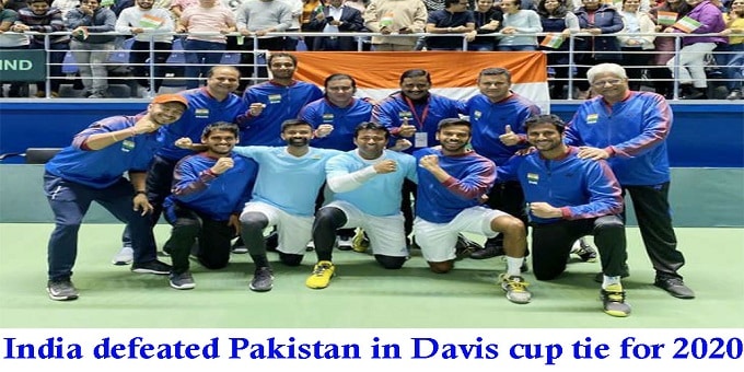 India defeated Pakistan in Davis Cup tie for 2020
