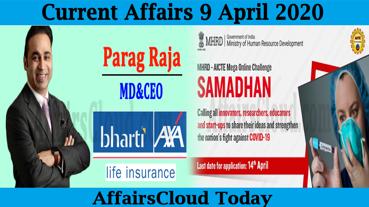 Current Affairs April 9 2020