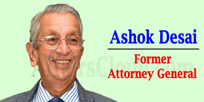 Former Attorney General Ashok Desai