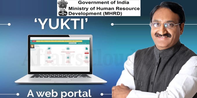 Minister Shri Ramesh Pokhriyal launches a web-portal YUKTI